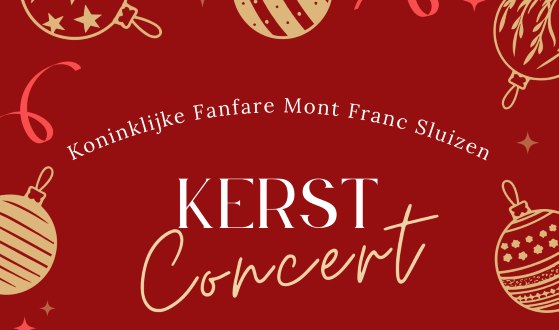 Kerstconcert van de Koninklijke Fanfare Mont Franc Sluizen.