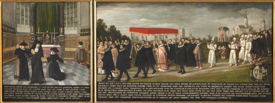 "Genezing en processie tegen de pest in 1604", Onze-Lieve-Vrouw Sint-Pieterskerk, Gent.