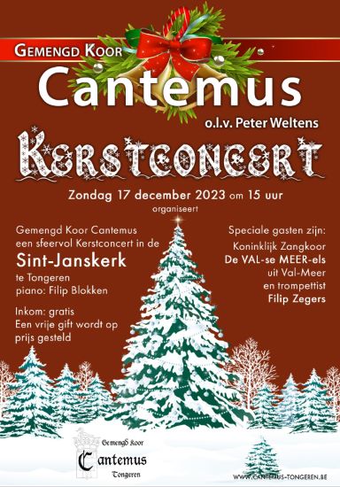 Affiche Kerstconcert Cantemus.