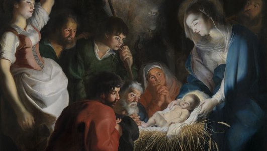 De geboorte van Christus.