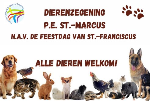 Dierenzegening in de PE Sint-Marcus Tongeren.