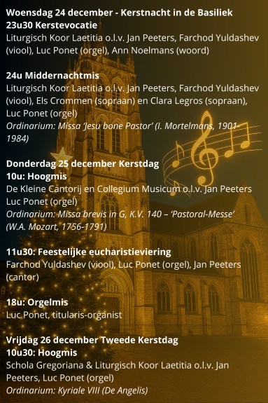 Kerstvieringen in de basiliek van Tongeren.