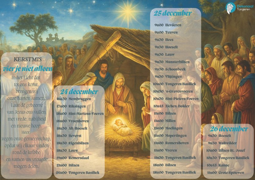 Kerstvieringen in het dekenaat Tongeren.